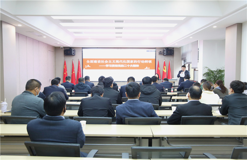 为深刻领会中共二十大召开的重大意义,准确把握中共二十大的精神实质，安徽公司党支部于2022年11月15日召开学习党的二十大报告专题会议，特邀请安徽省委宣讲团副团长肖文婷同志作专题授课